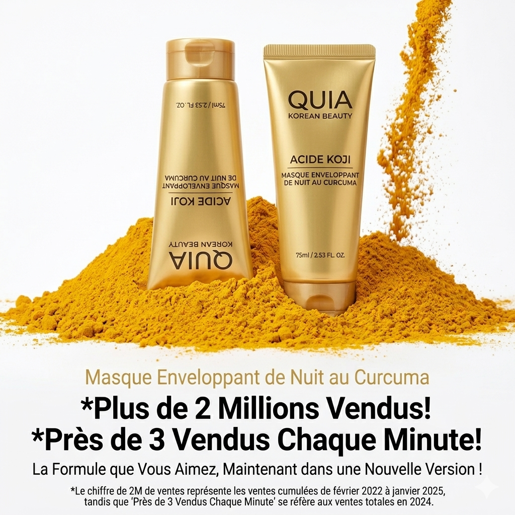 MASQUE ENVELOPPANT DE CURCUME À L'ACIDE KOJIQUE