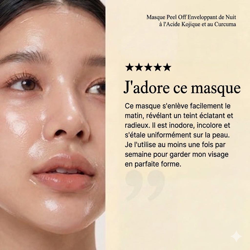MASQUE ENVELOPPANT DE CURCUME À L'ACIDE KOJIQUE